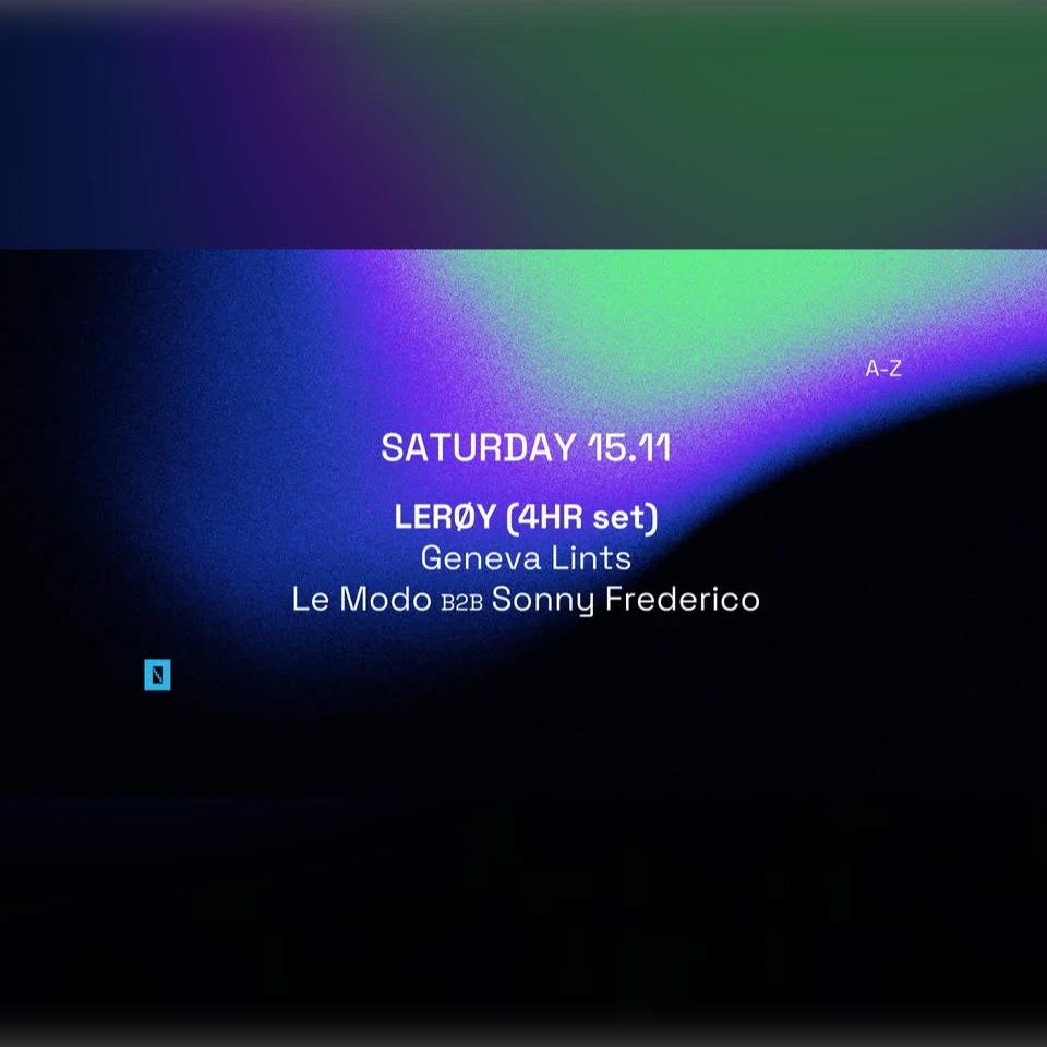 TOFFLER PRESENTS LERØY (4HR set)